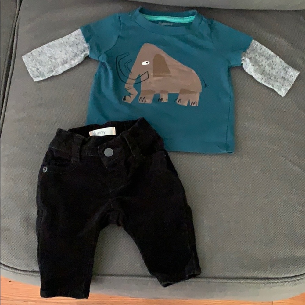 Gymboree tee and cords set 0-3 months